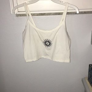 White tank top with sun